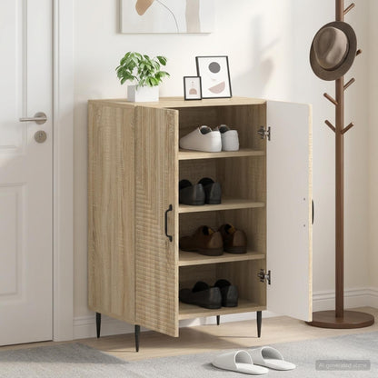 Skříň Na Obuv Haarlem 59,5 X 39,5 X 89,5 Cm Kompozitní Dřevo