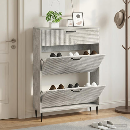 Skříň Na Obuv Haarlem 78 X 24 X 103 Cm Kompozitní Dřevo