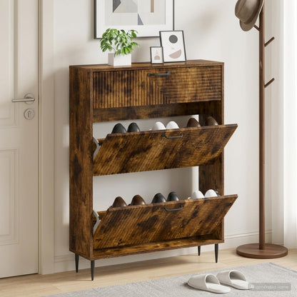 Skříň Na Obuv Haarlem 78 X 24 X 103 Cm Kompozitní Dřevo