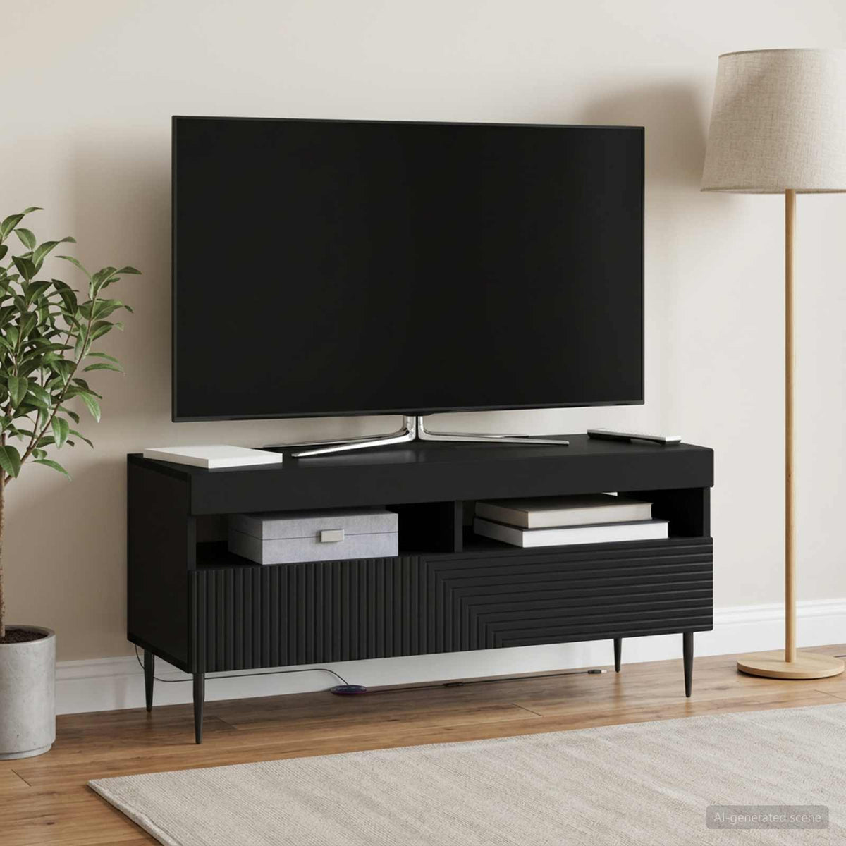 Led Tv Skříň Haarlem 100 X 35 X 43 Cm Kompozitní Dřevo