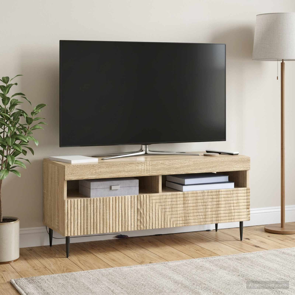 Led Tv Skříň Haarlem 100 X 35 X 43 Cm Kompozitní Dřevo
