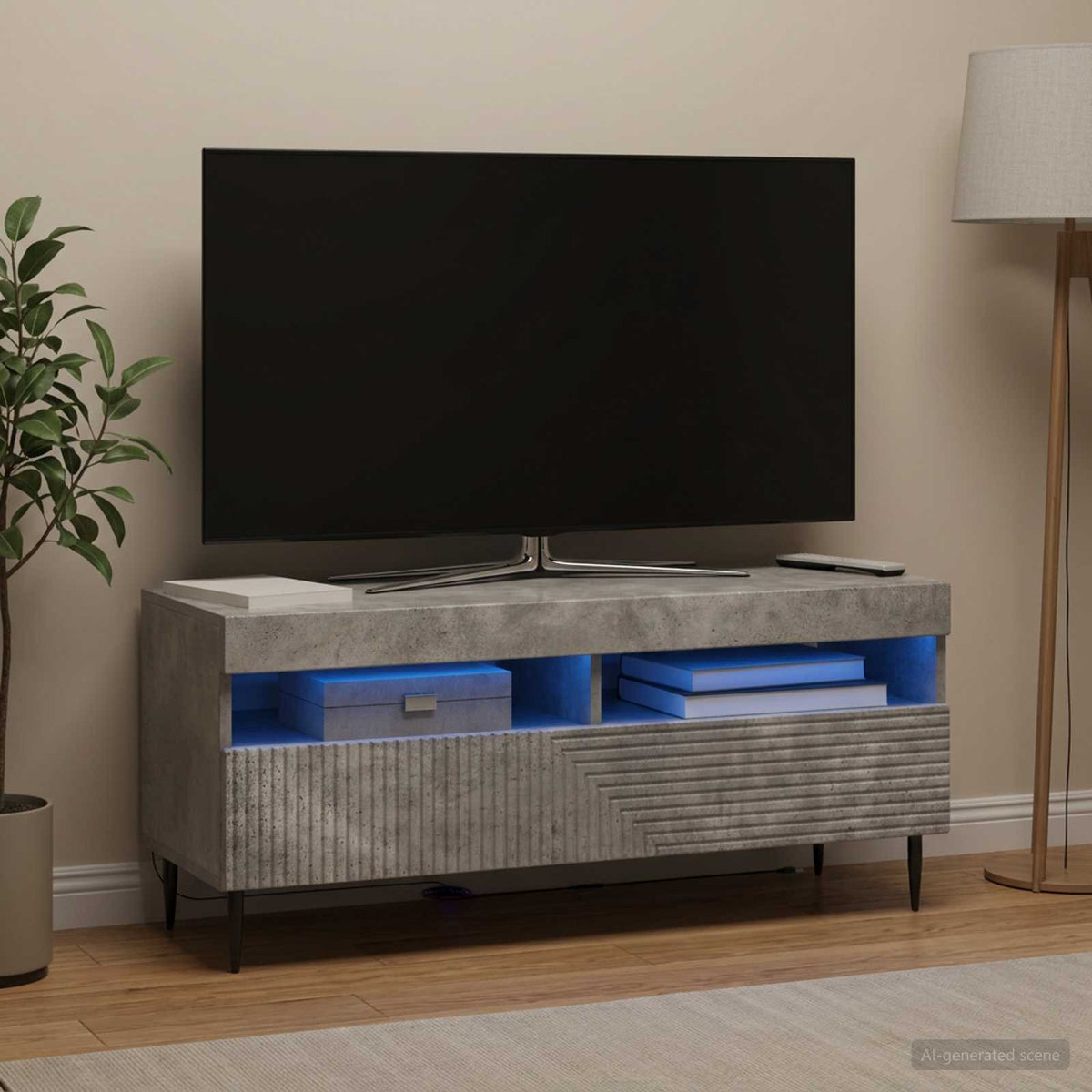Led Tv Skříň Haarlem 100 X 35 X 43 Cm Kompozitní Dřevo