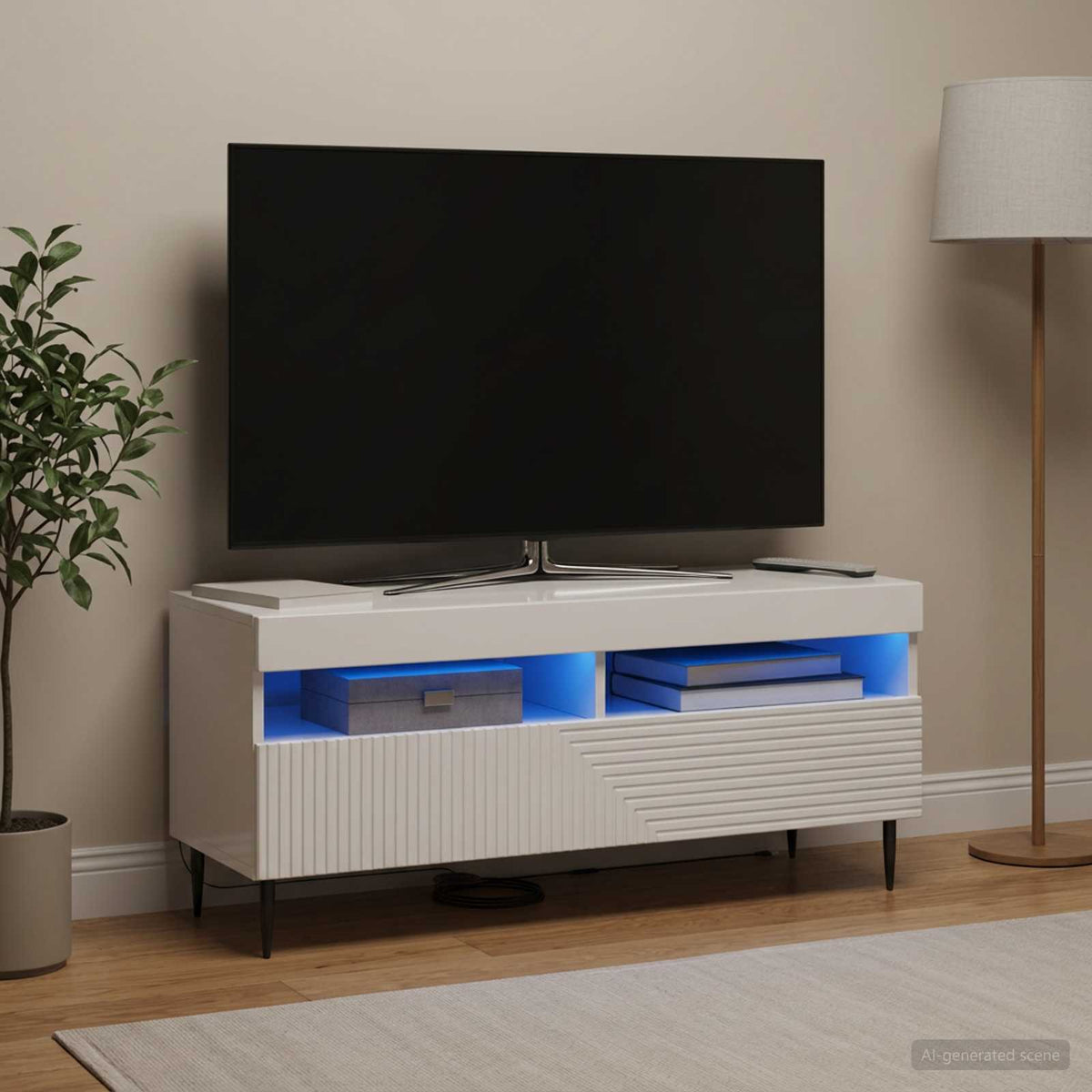 Led Tv Skříň Haarlem 100 X 35 X 43 Cm Kompozitní Dřevo
