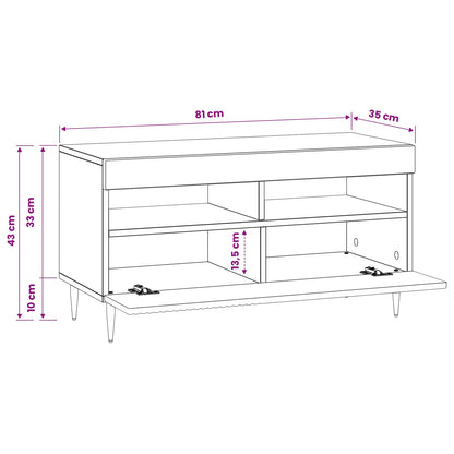 Led Tv Skříň Haarlem 81 X 35 X 43 Cm Kompozitní Dřevo