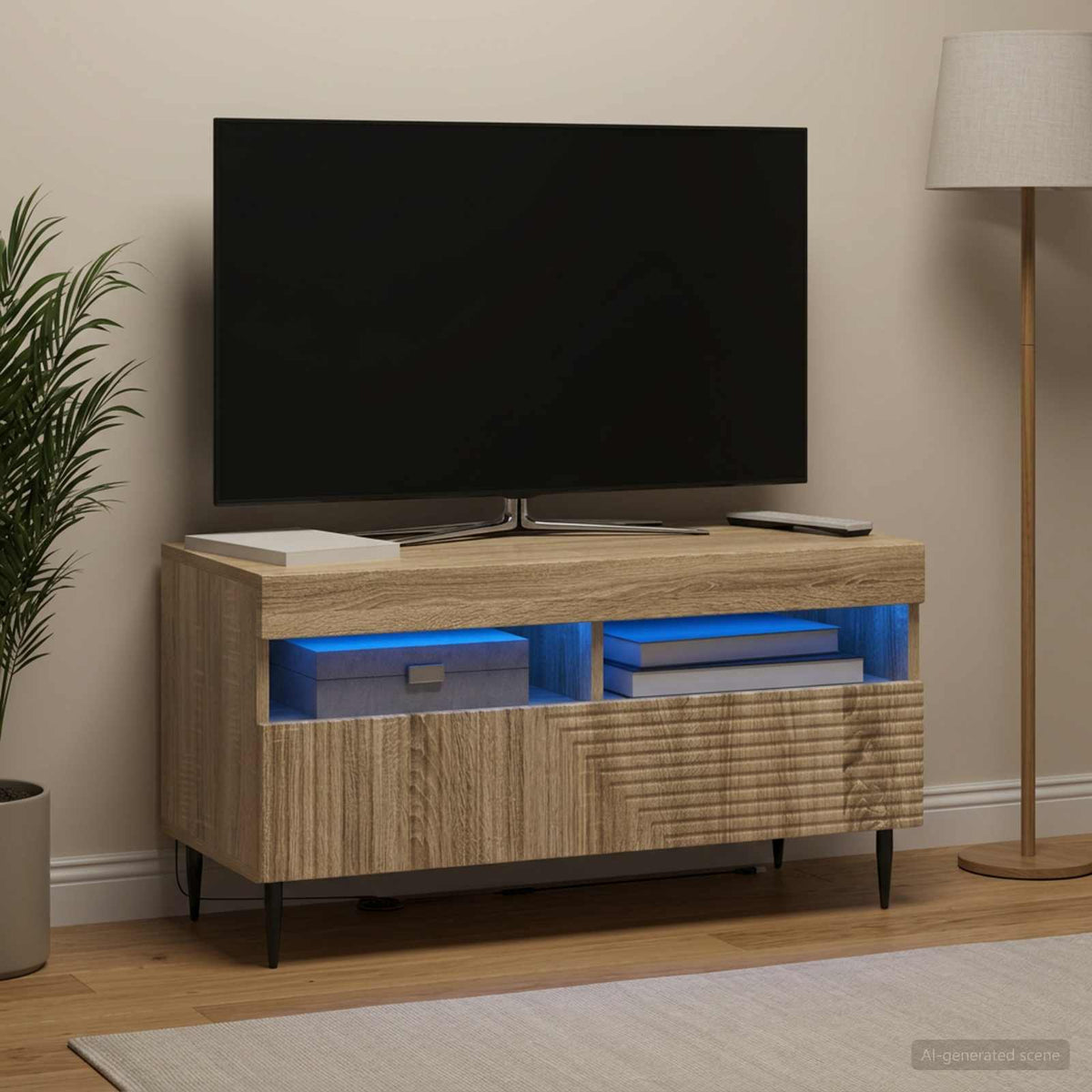 Led Tv Skříň Haarlem 81 X 35 X 43 Cm Kompozitní Dřevo