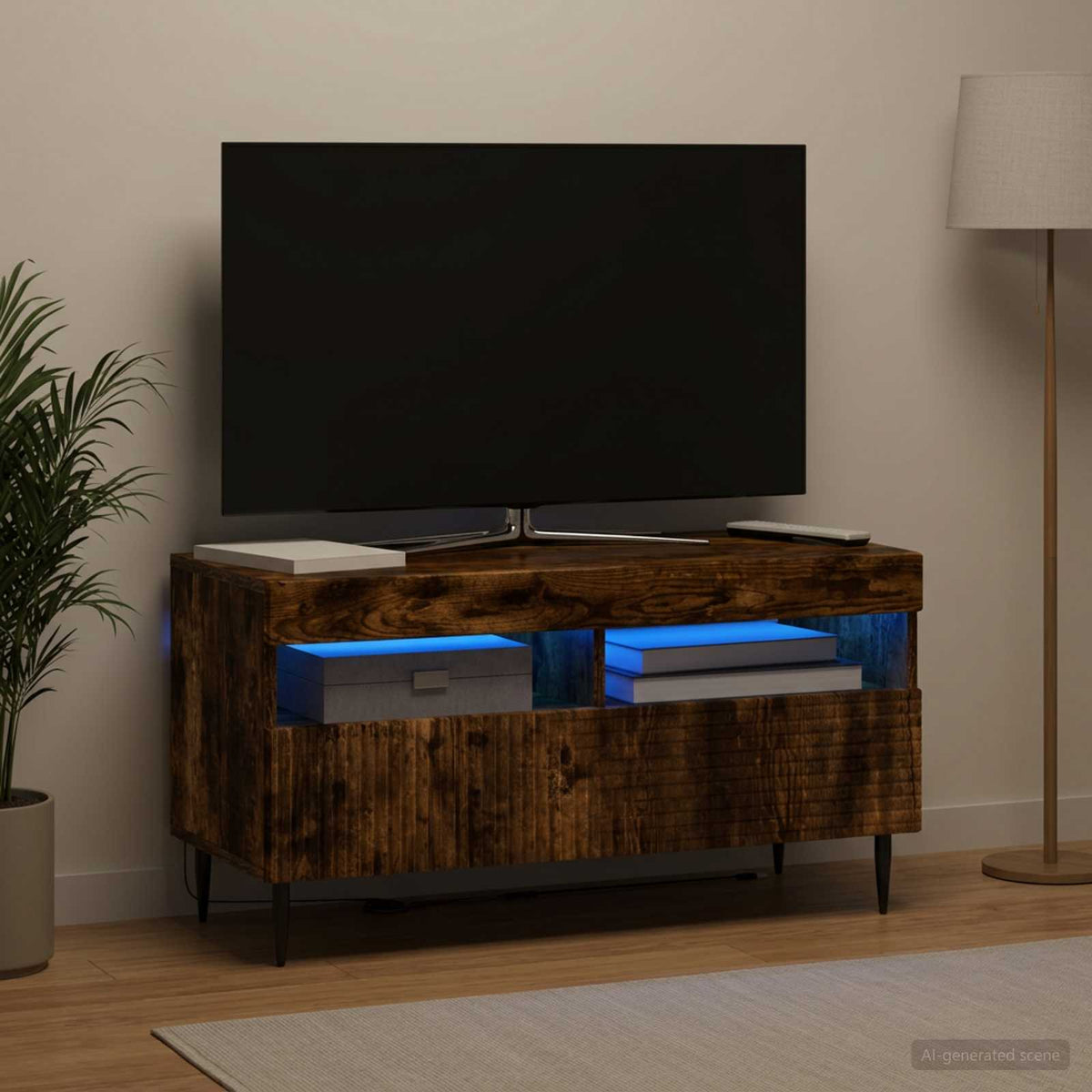 Led Tv Skříň Haarlem 81 X 35 X 43 Cm Kompozitní Dřevo