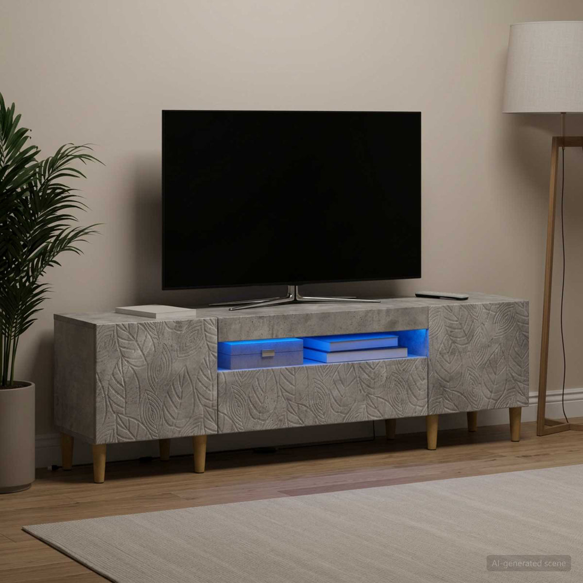 Led Tv Skříň Delft 153 X 35 X 43 Cm Kompozitní Dřevo