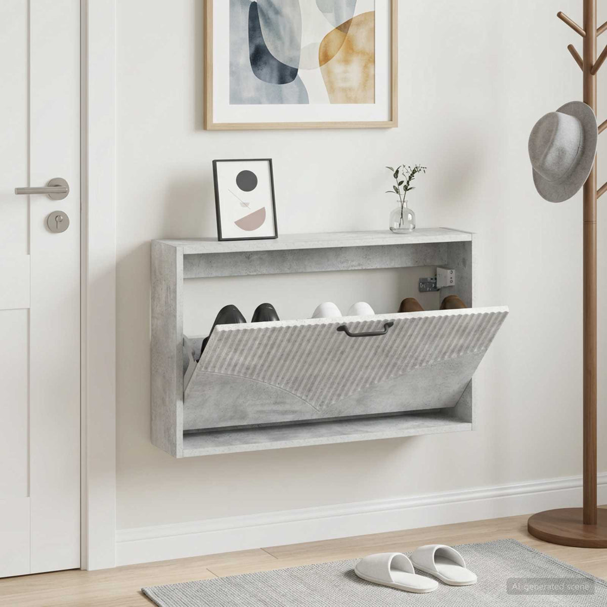 Nástěnná Skříň Na Boty Hoorn 71 X 17 X 43 Cm Kompozitní Dřevo