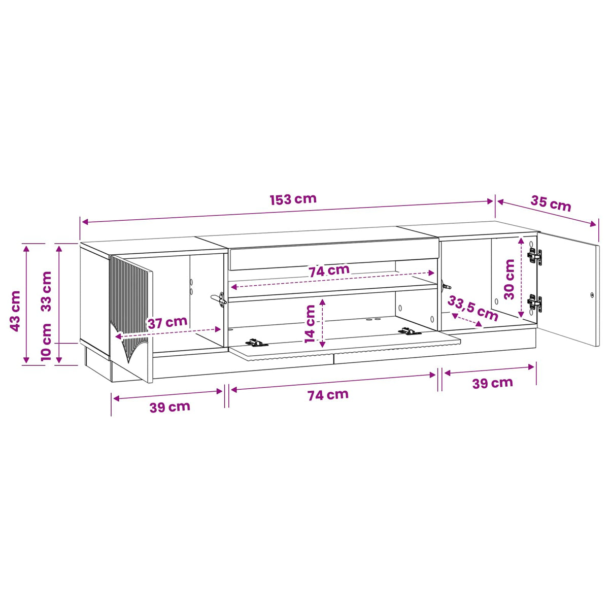 Led Tv Skříň Kompozitní Dřevo