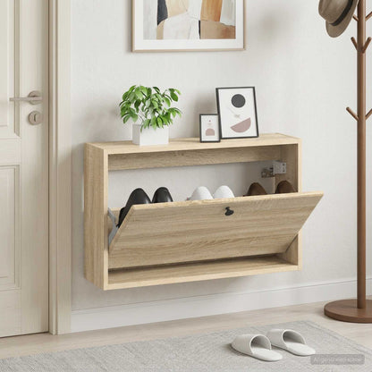 Nástěnná Skříň Na Boty Breda 71 X 17 X 43 Cm Kompozitní Dřevo