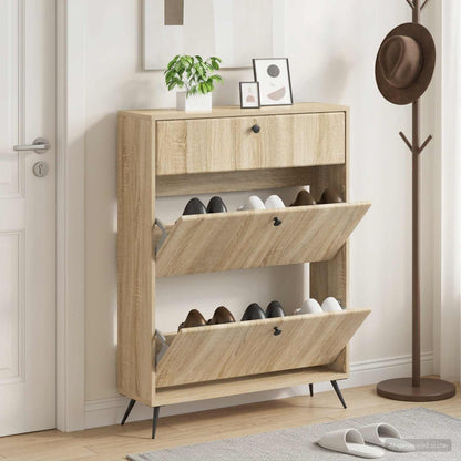 Skříň Na Obuv Breda 78 X 24 X 103 Cm Kompozitní Dřevo