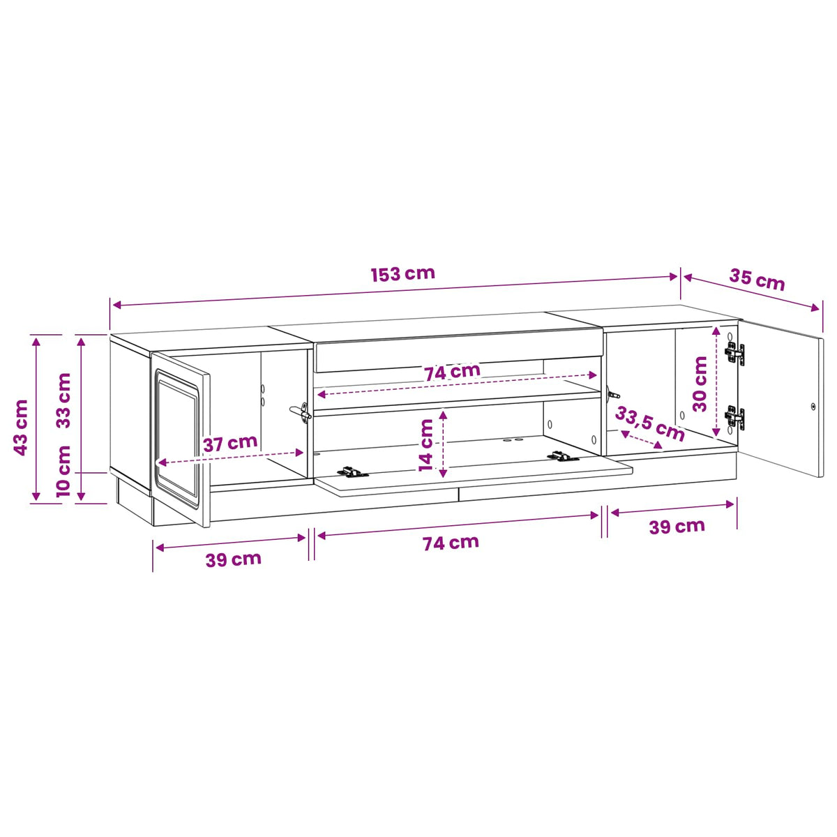 Led Tv Skříň Kompozitní Dřevo