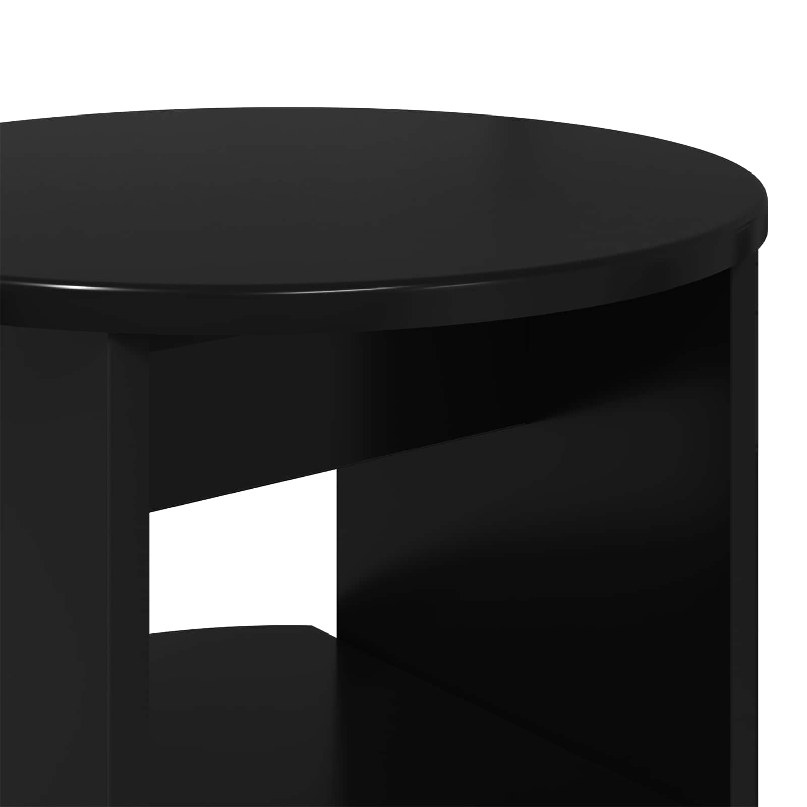 Boční Skříňka 2 Pcs Černý Ø40 X 50 Cm Dřevěný Materiál