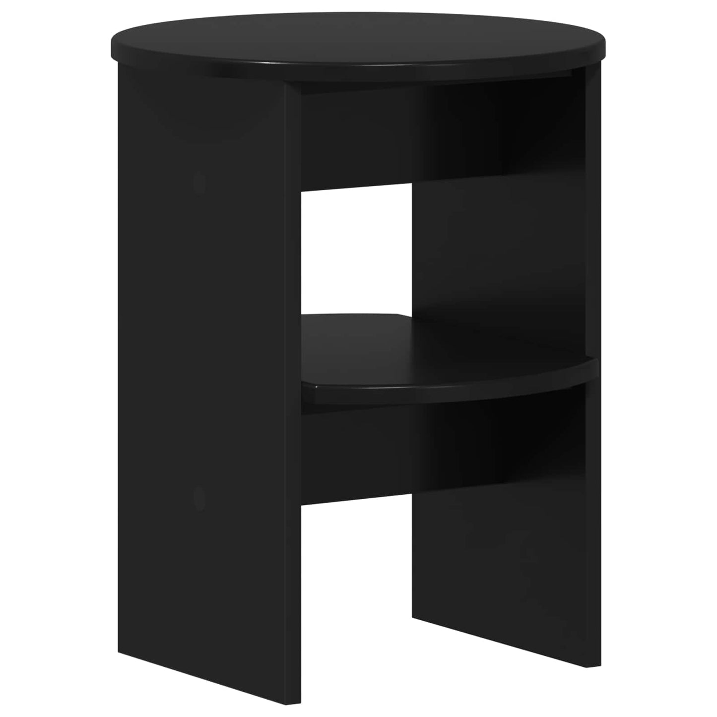 Boční Skříňka 2 Pcs Černý Ø40 X 50 Cm Dřevěný Materiál