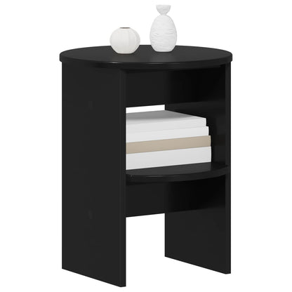 Boční Skříňka 2 Pcs Černý Ø40 X 50 Cm Dřevěný Materiál