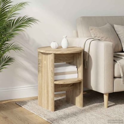 Boční Skříňka 2 Pcs Sonoma Dub Ø40 X 50 Cm Dřevěný Materiál