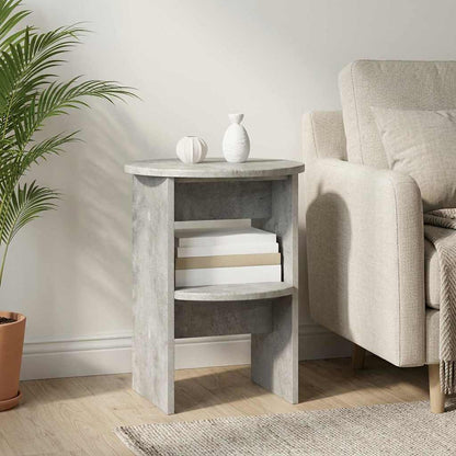 Boční Skříňka 2 Pcs Betonově Šedá Ø40 X 50 Cm Dřevěný Materiál