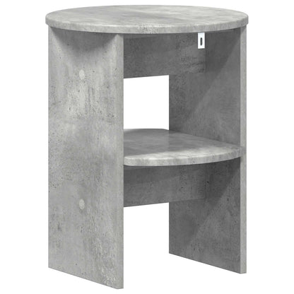 Boční Skříňka 2 Pcs Betonově Šedá Ø40 X 50 Cm Dřevěný Materiál