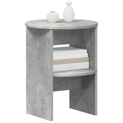 Boční Skříňka 2 Pcs Betonově Šedá Ø40 X 50 Cm Dřevěný Materiál