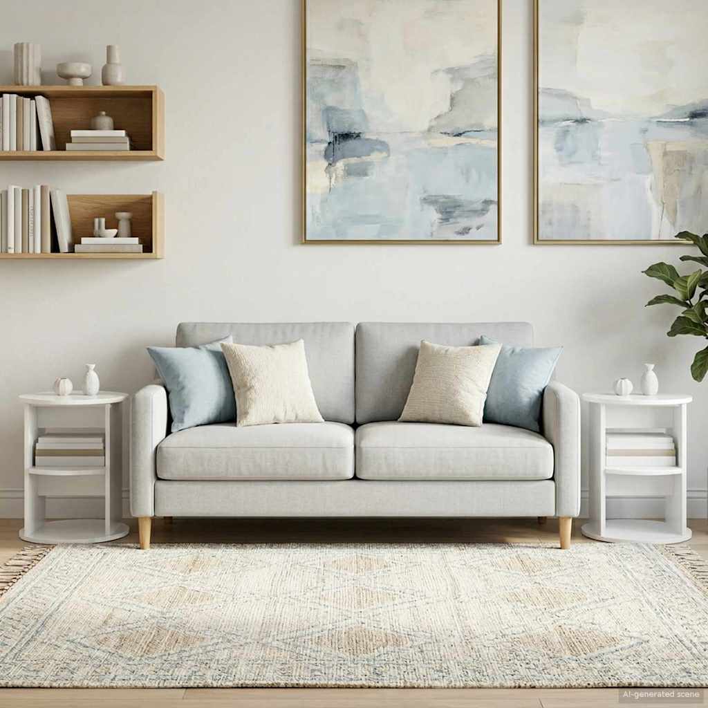 Boční Skříňka 2 Pcs Vysoký Lesklý Bílý Ø40 X 50 Cm