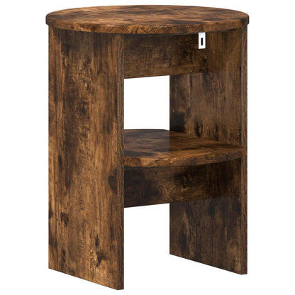 Boční Skříňka 2 Pcs Uzený Dub Ø40 X 50 Cm Dřevěný Materiál