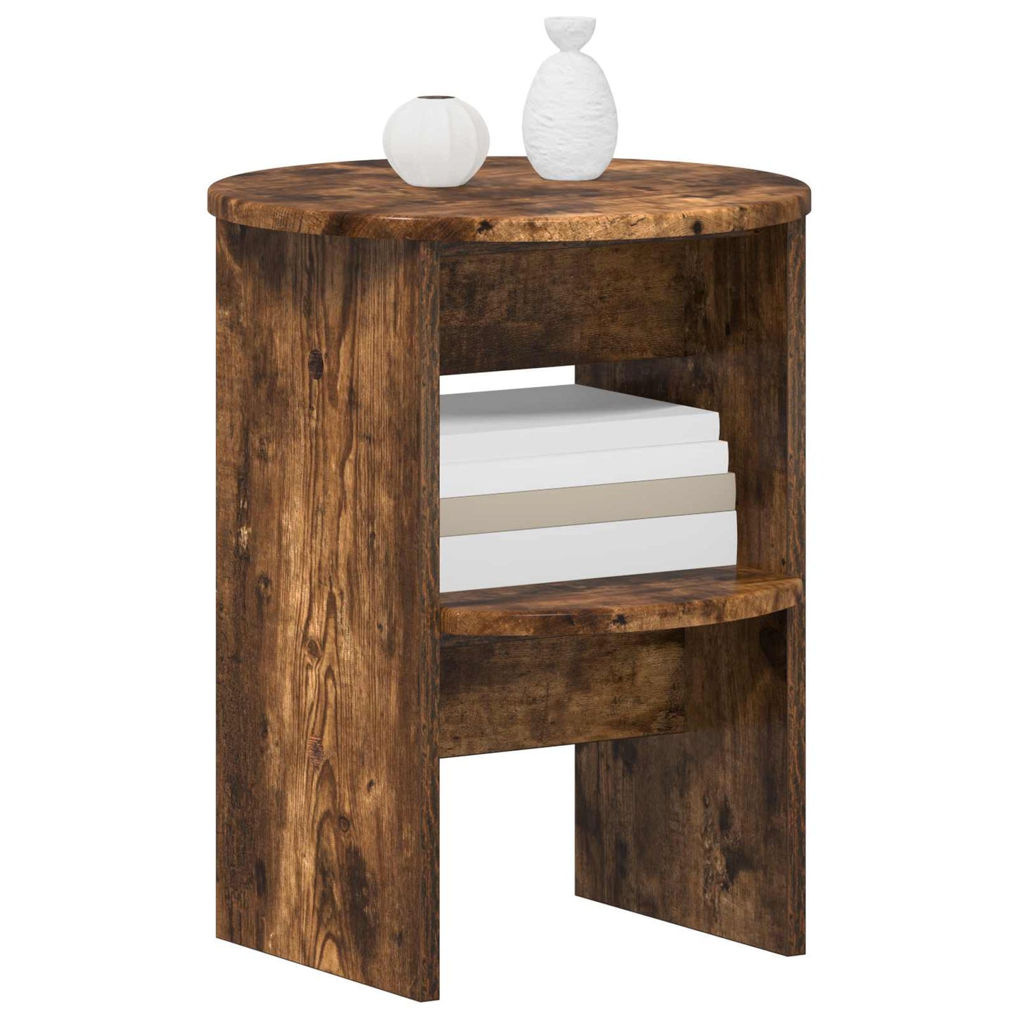 Boční Skříňka 2 Pcs Uzený Dub Ø40 X 50 Cm Dřevěný Materiál