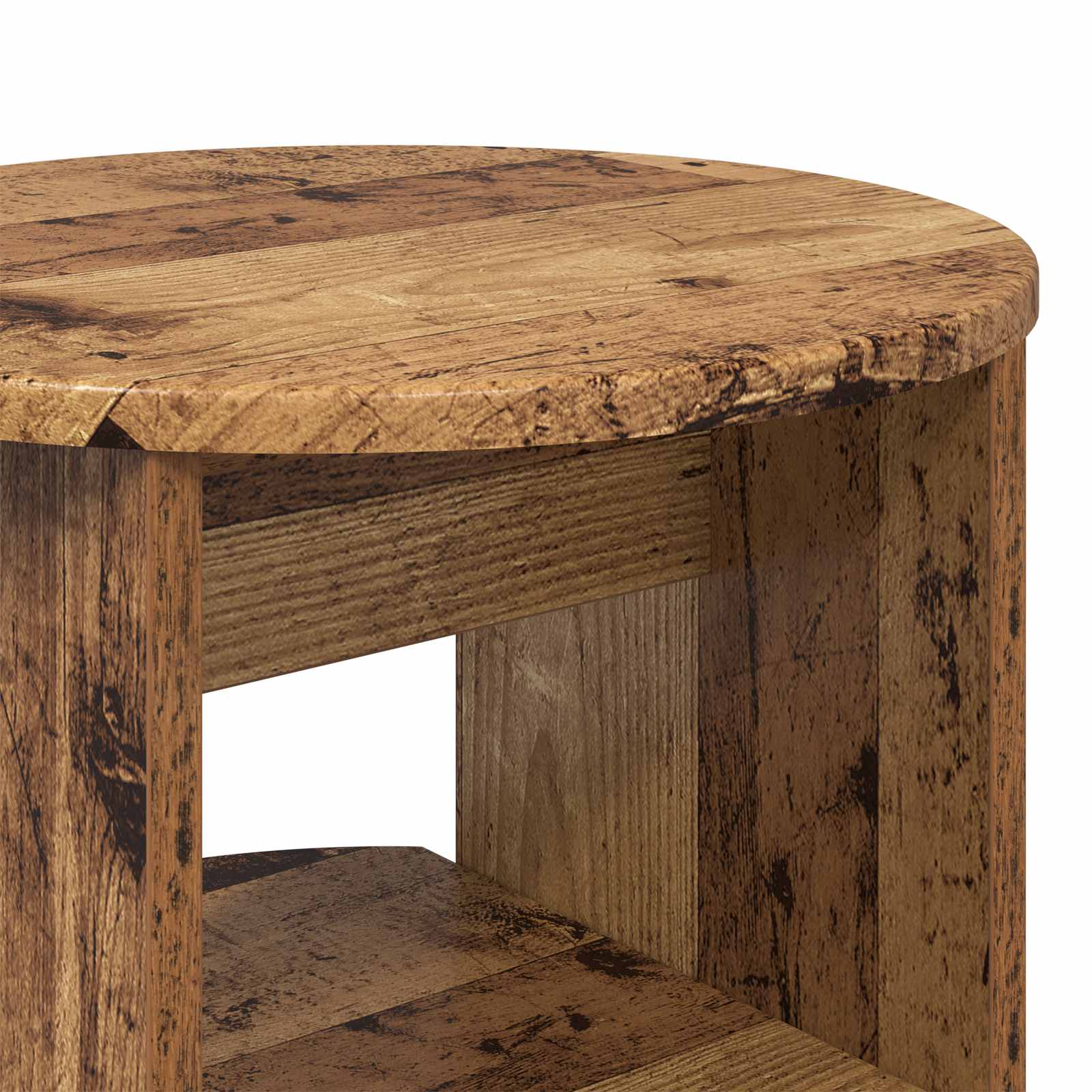 Boční Skříňka Staré Dřevo Ø40 X 50 Cm Dřevěný Materiál