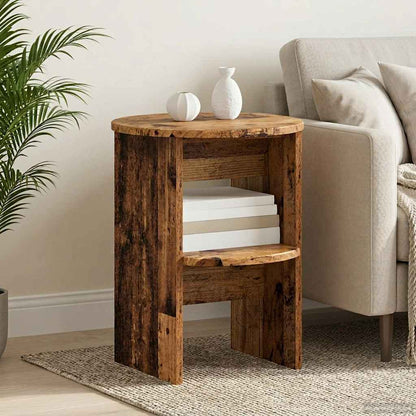 Boční Skříňka 2 Pcs Staré Dřevo Ø40 X 50 Cm Dřevěný Materiál