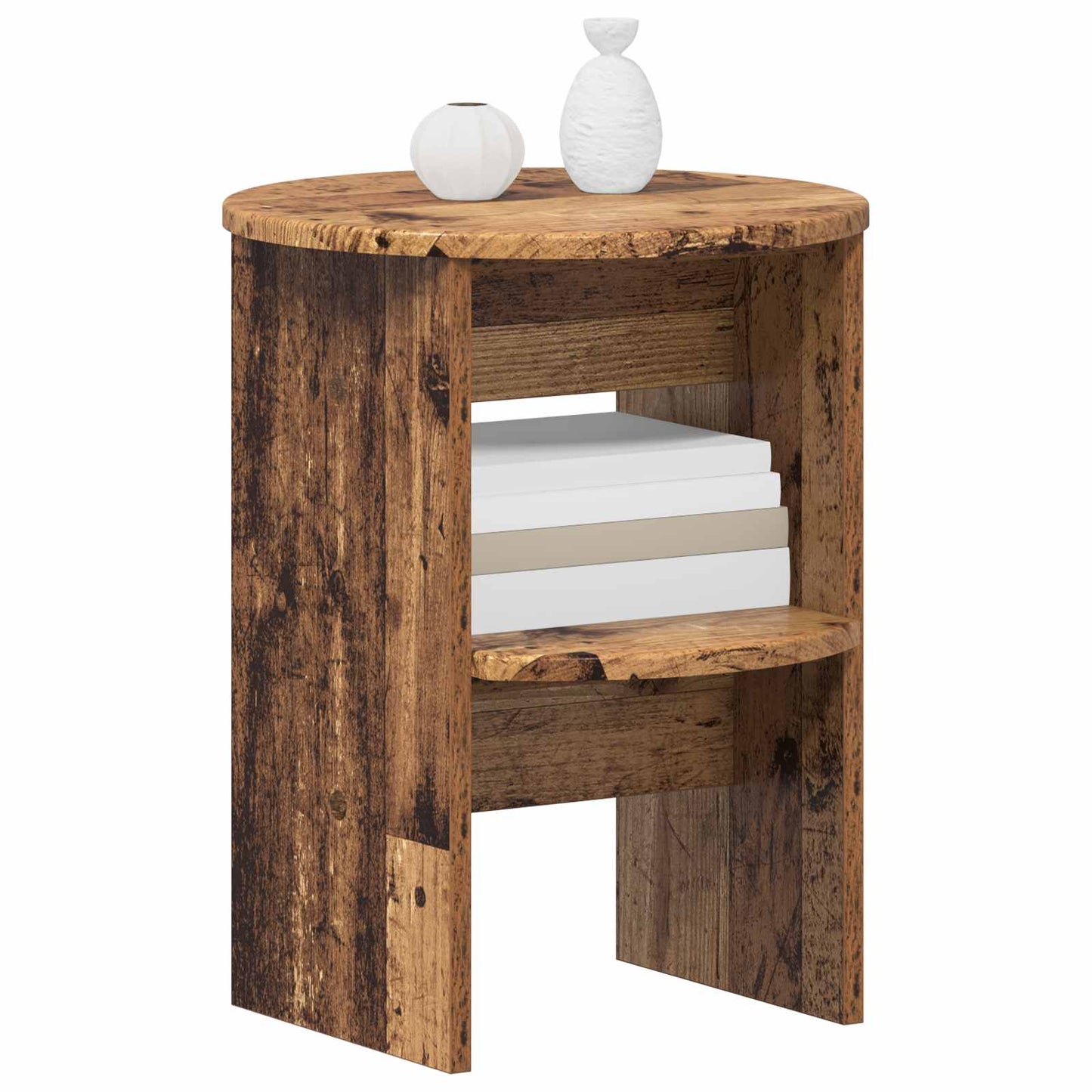 Boční Skříňka 2 Pcs Staré Dřevo Ø40 X 50 Cm Dřevěný Materiál