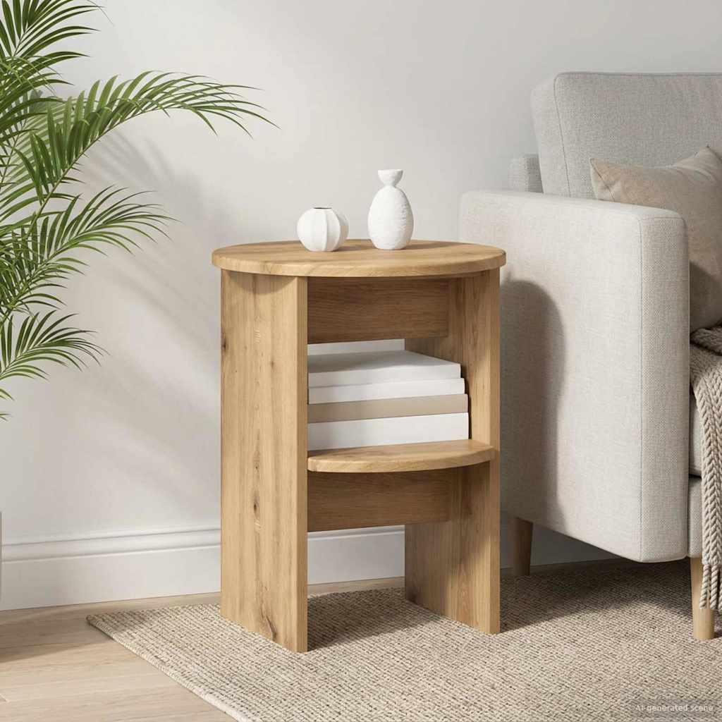 Boční Skříňka 2 Pcs Řemeslný Dub Ø40 X 50 Cm Dřevěný Materiál