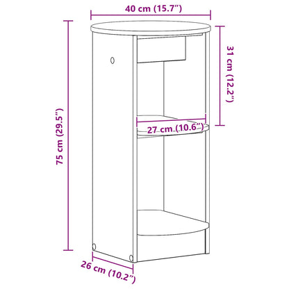 Boční Skříňka Bílý Dřevěný Materiál