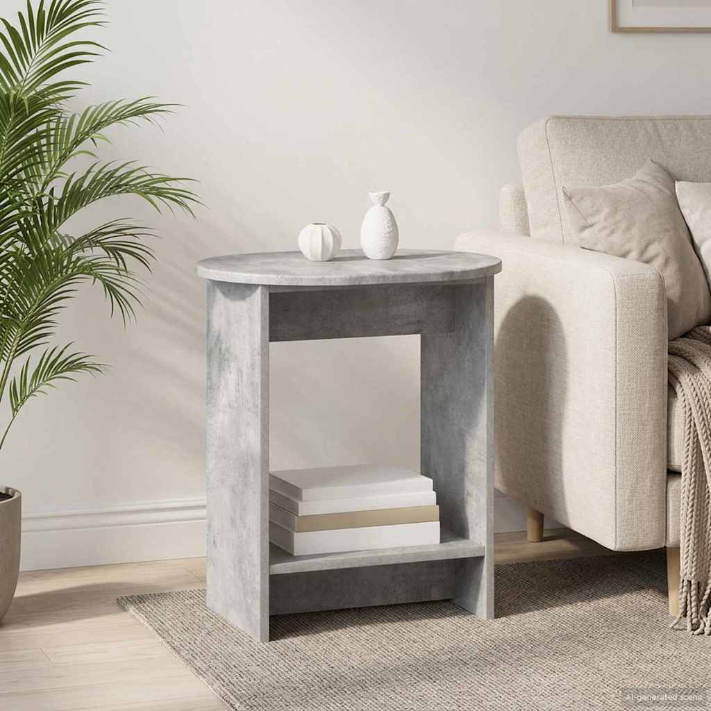 Boční Stůl Betonově Šedá 50 X 39,5 X 55 Cm Kompozitní Dřevo