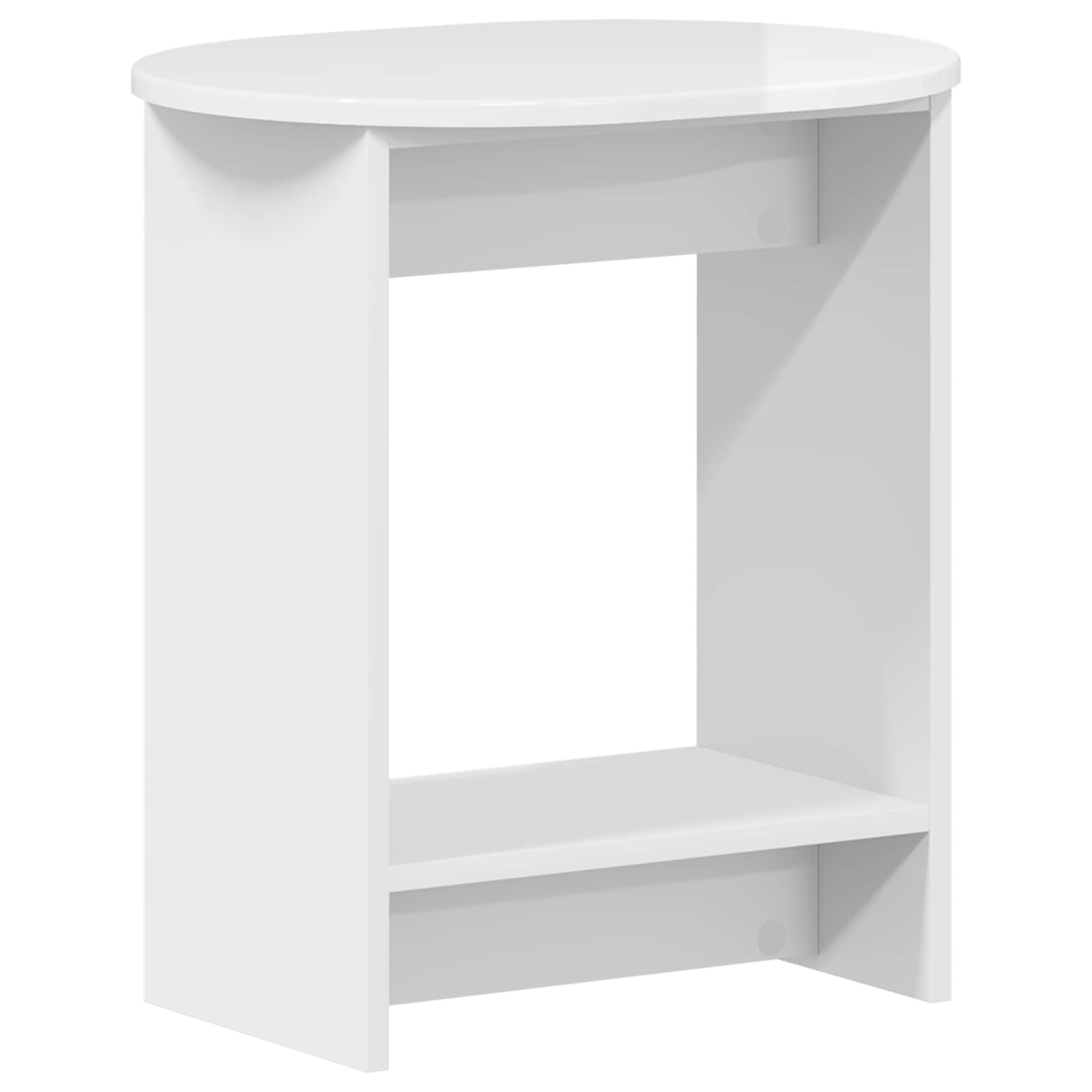 Boční Stůl Bílá S Vysokým Leskem 50 X 39,5 X 55 Cm
