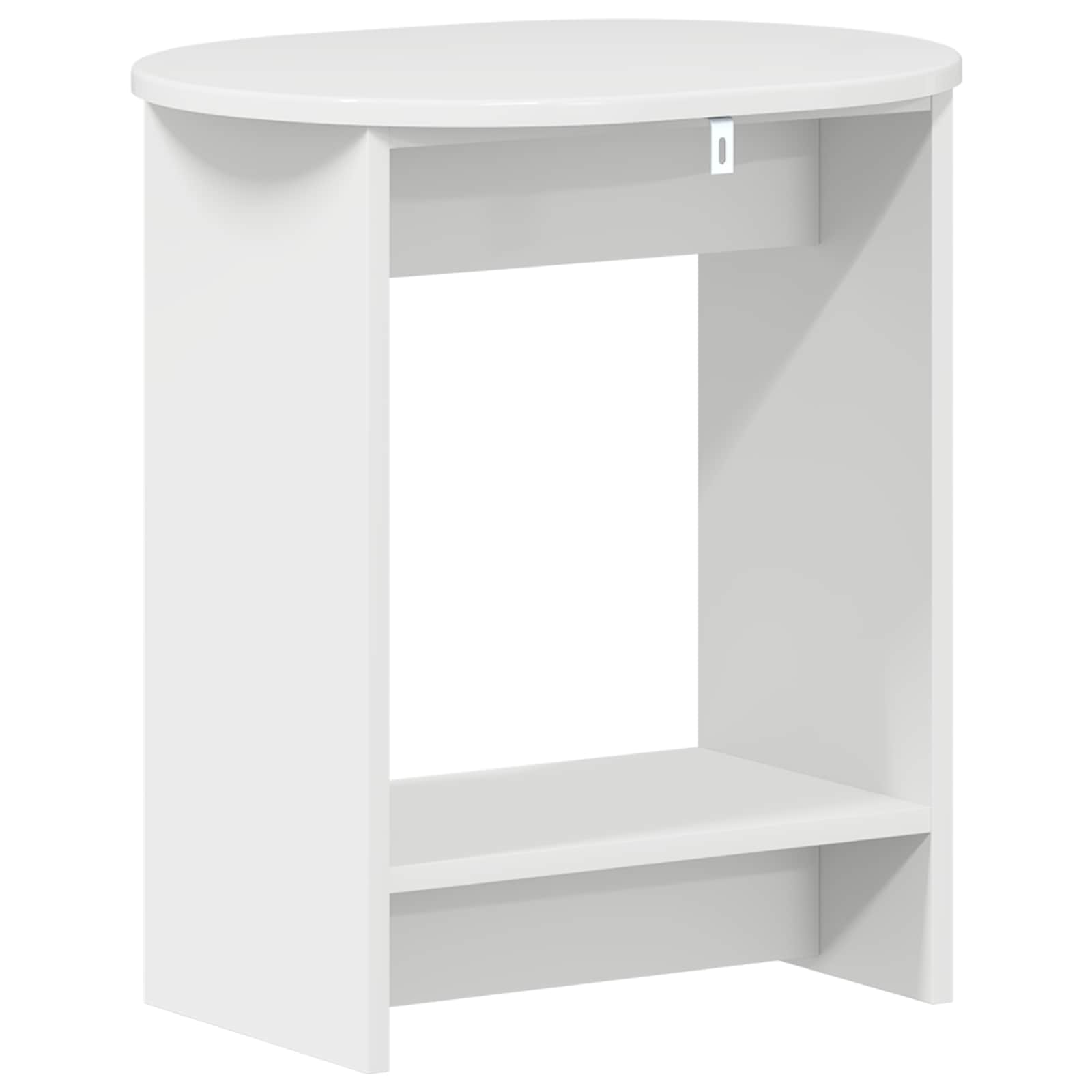 Boční Stůl Bílá S Vysokým Leskem 50 X 39,5 X 55 Cm