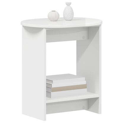 Boční Stůl Bílá S Vysokým Leskem 50 X 39,5 X 55 Cm