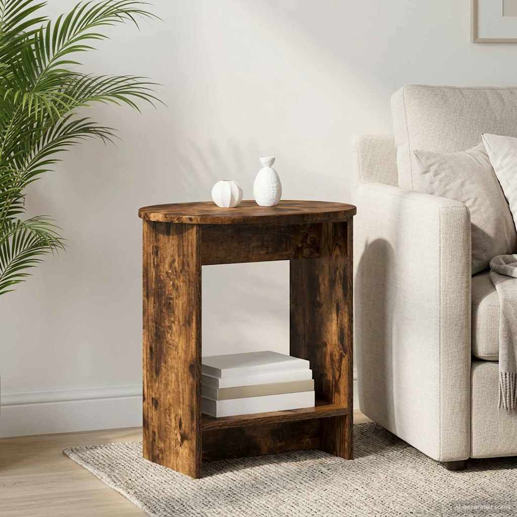 Boční Stůl Kouřový Dub 50 X 39,5 X 55 Cm Kompozitní Dřevo