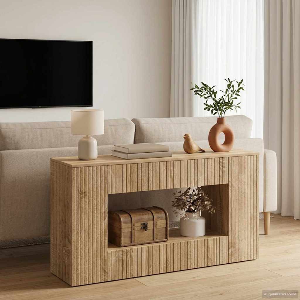 Konzolový Stolek Sonoma Dub 101 X 29 X 74 Cm Dřevěný Materiál