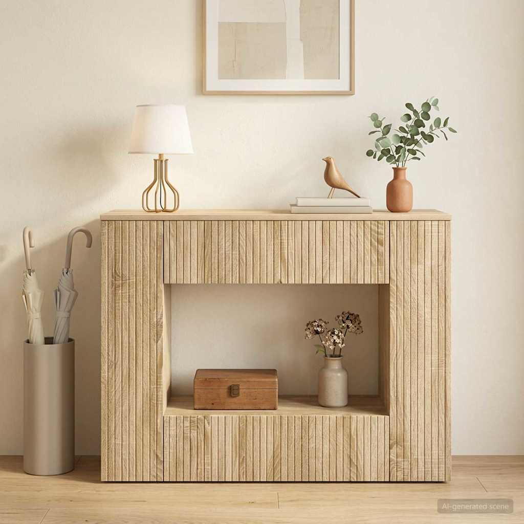 Konzolový Stolek Sonoma Dub 101 X 29 X 74 Cm Dřevěný Materiál