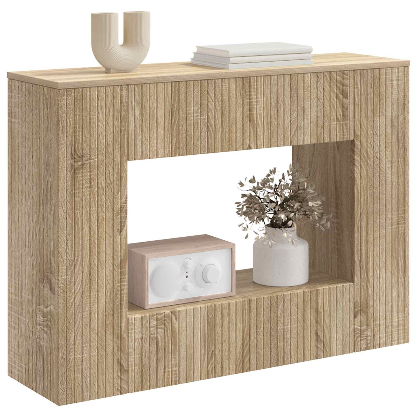 Konzolový Stolek Sonoma Dub 101 X 29 X 74 Cm Dřevěný Materiál