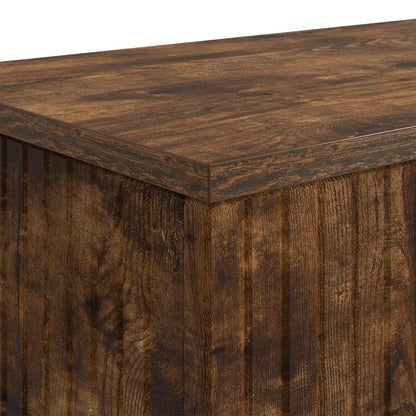 Konzolový Stolek Uzený Dub 101 X 29 X 74 Cm Dřevěný Materiál