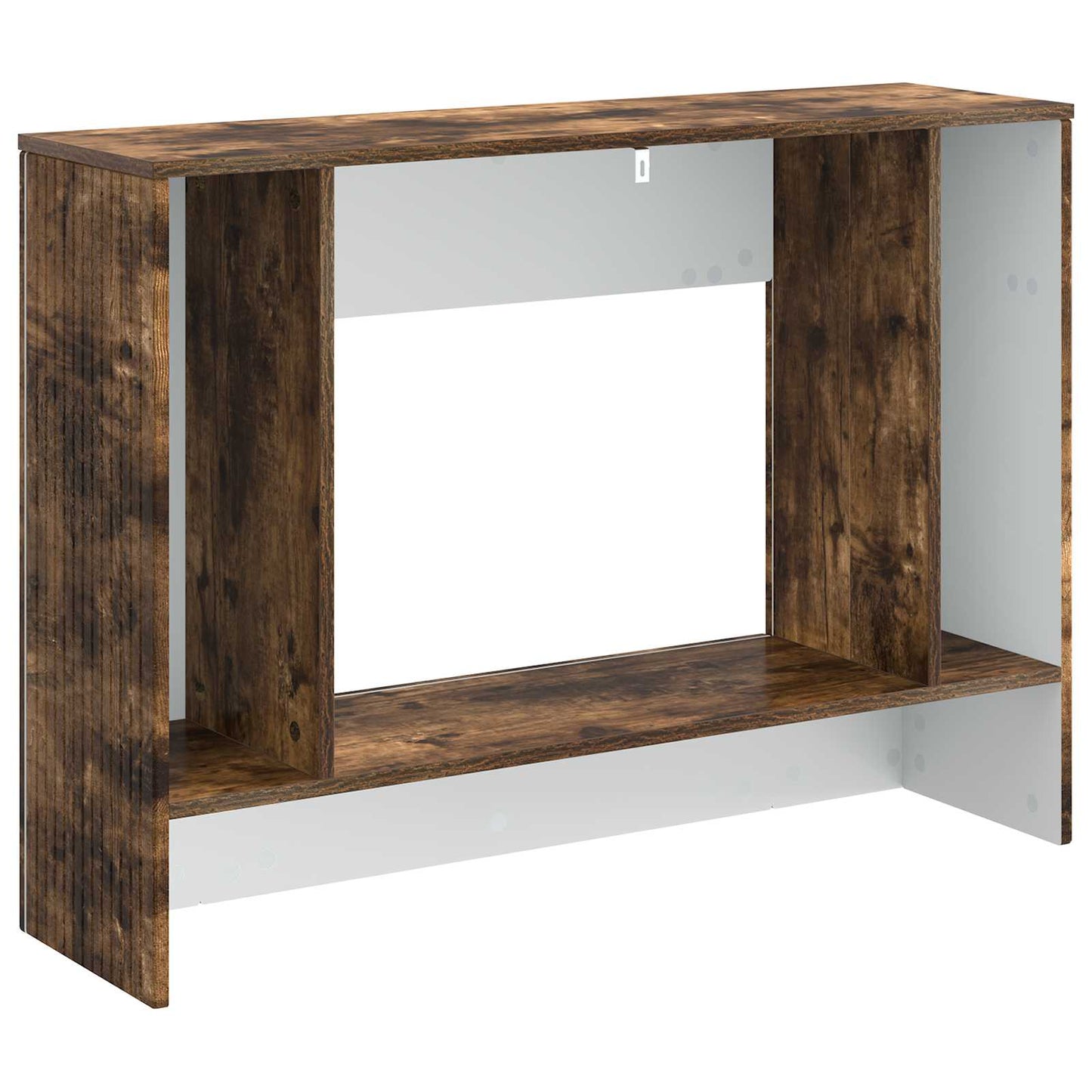 Konzolový Stolek Uzený Dub 101 X 29 X 74 Cm Dřevěný Materiál