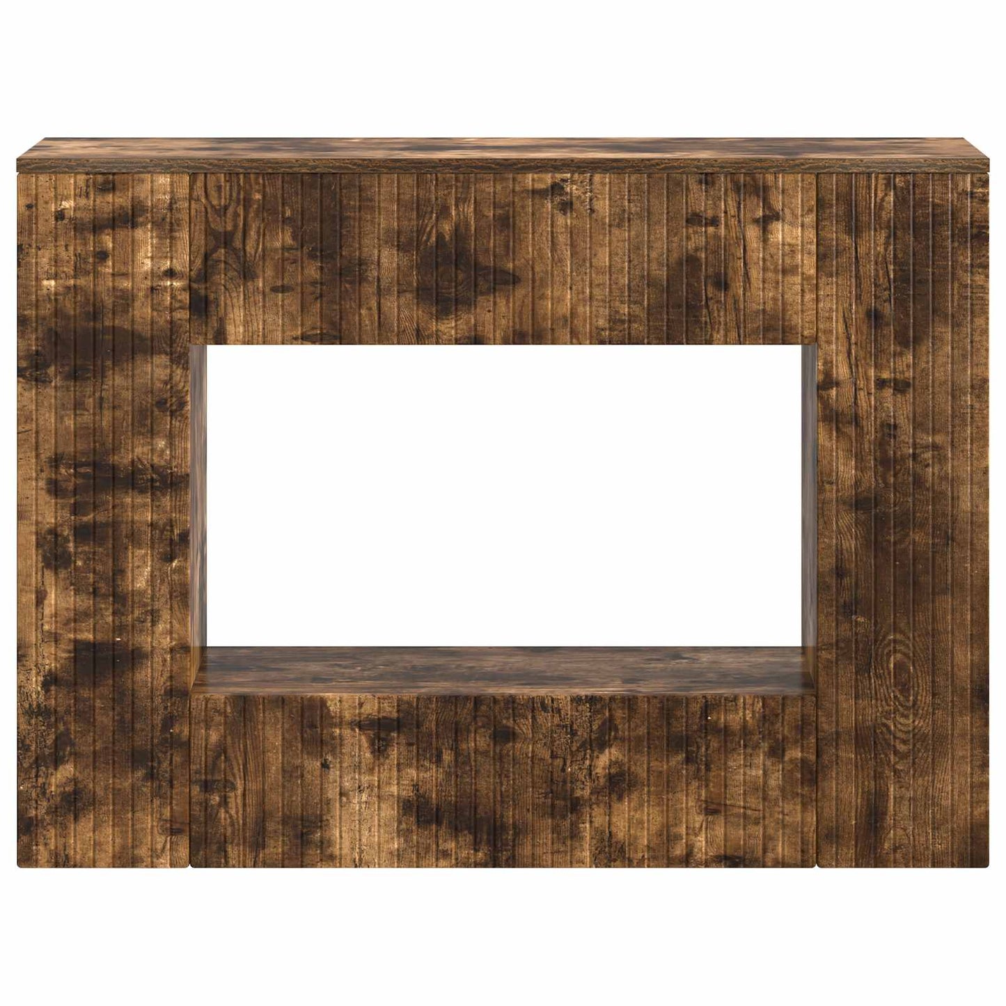 Konzolový Stolek Uzený Dub 101 X 29 X 74 Cm Dřevěný Materiál