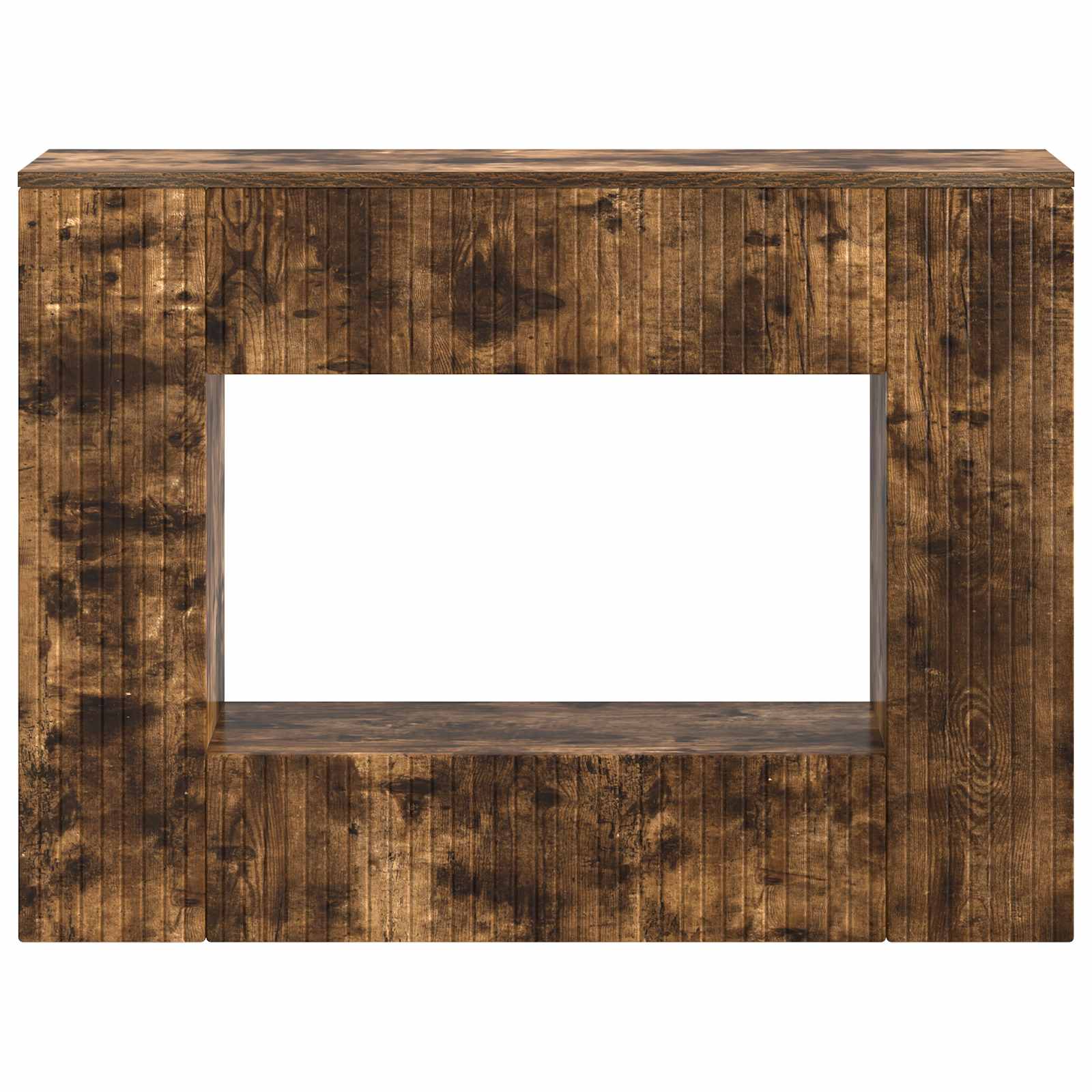 Konzolový Stolek Uzený Dub 101 X 29 X 74 Cm Dřevěný Materiál