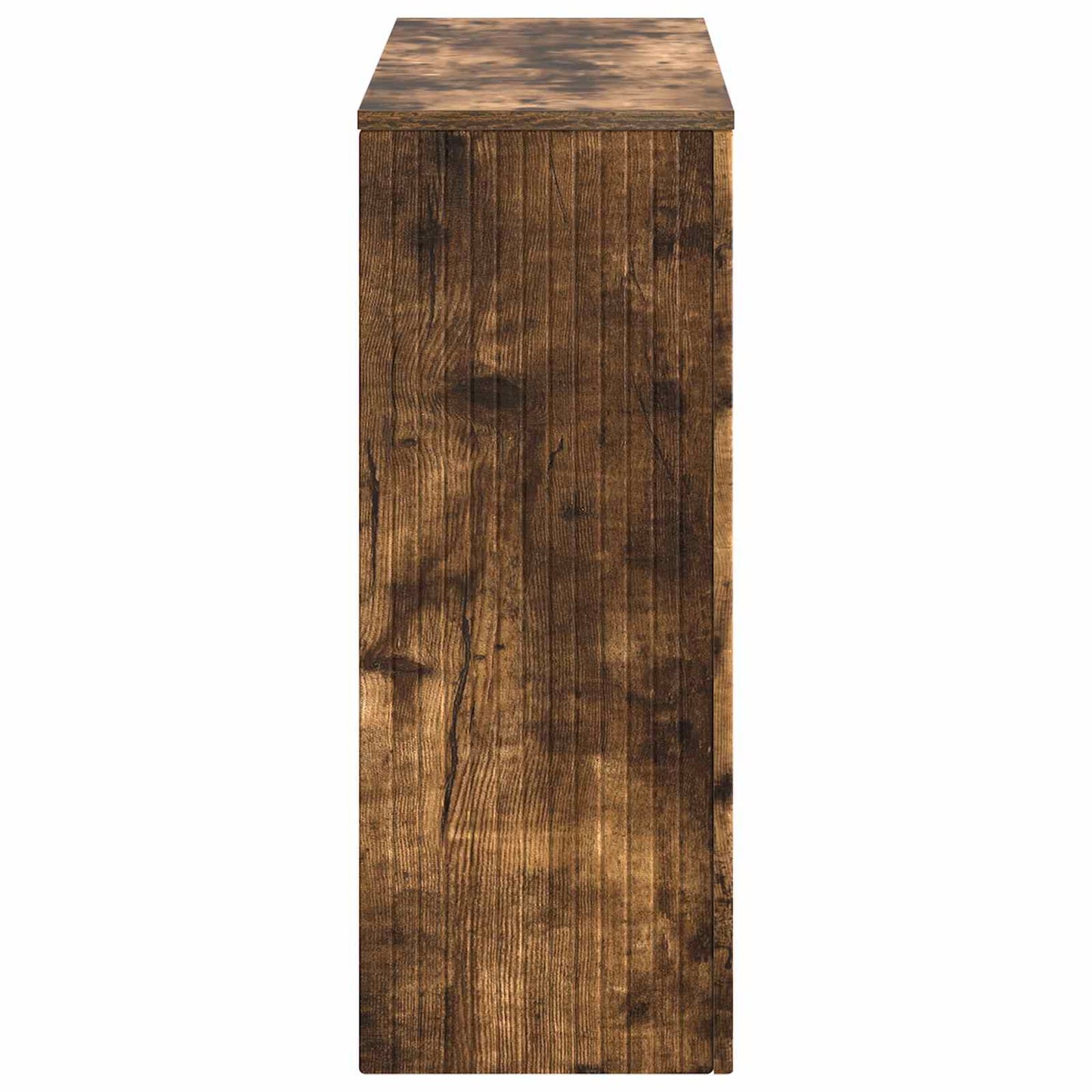 Konzolový Stolek Uzený Dub 101 X 29 X 74 Cm Dřevěný Materiál