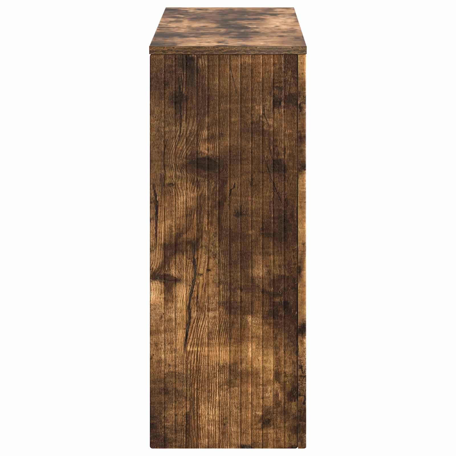 Konzolový Stolek Uzený Dub 101 X 29 X 74 Cm Dřevěný Materiál