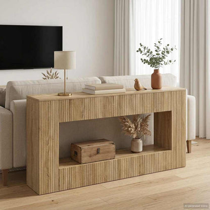Konzolový Stolek Sonoma Dub 155 X 29 X 74 Cm Dřevěný Materiál