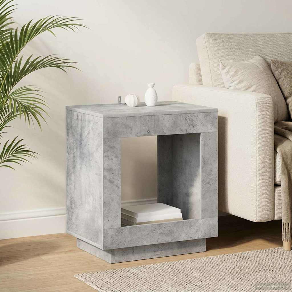 Boční Stůl Betonově Šedá 60 X 40 X 65 Cm Kompozitní Dřevo