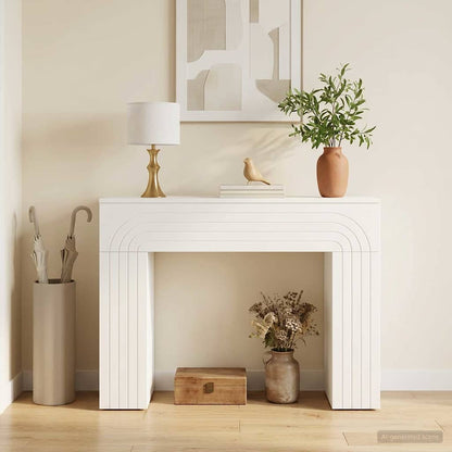 Konferenční Stolek Bílá 102 X 35 X 75 Cm Kompozitní Dřevo