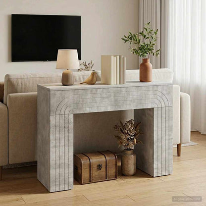 Konferenční Stolek Betonově Šedá 102 X 35 X 75 Cm