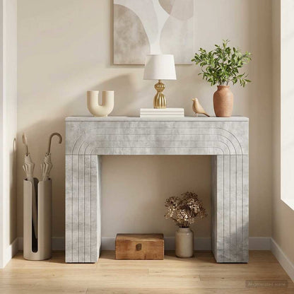 Konferenční Stolek Betonově Šedá 102 X 35 X 75 Cm